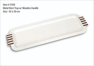 Bandeja Decorativa de Acrílico con Asa de Madera, Rectangular, Ecológica, Apta para Lavavajillas, Bandeja para Bodas, Decoración del Hogar, Platos y Vajilla - Product Image 6