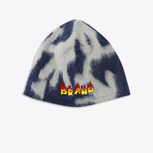 New Arrived Fashionable Jacquard knitted mohair <b>Beanie</b> for man Winter Wear Warm Streetwear Knitted mohair <b>Beanie</b> For <b>men</b> - Product Image 6