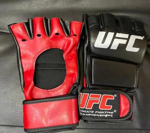 Sarung Tangan Muay Thai UFC MMA Half Finger Sanda Kulit Sapi Asli Logo Kustom Penutup <span class=keywords><strong>Hook</strong></span> & <span class=keywords><strong>Loop</strong></span> Kualitas Tinggi - Product Image 4