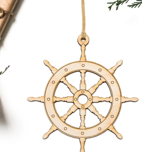 Roue de bateau-Ornement en bois-Roue de bateau pirate-Choisissez la meilleure roue de bateau nautique de qualité Décor fait à la main - Product Image 2