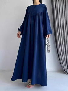 <span class=keywords><strong>Vestidos</strong></span> modestos para <span class=keywords><strong>mujer</strong></span> Arabia Saudita túnica larga botón Islam <span class=keywords><strong>vestidos</strong></span> Ramadán Marruecos Dubai Eid musulmán Abayas Kaftan - Product Image 5