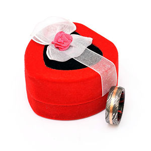 Anillo Burraq Clásico de Acero de Damasco Hecho a Mano con Caja de Regalo para Papá, Esposo, Novio, Soporte OEM, Personalización - Product Image 3