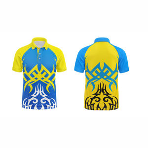 เสื้อลำลองสำหรับผู้ชายเสื้อเข้ารูปแขนสั้นพิมพ์ลายซับลิเมชันแบบแห้งเร็ว - Product Image 5