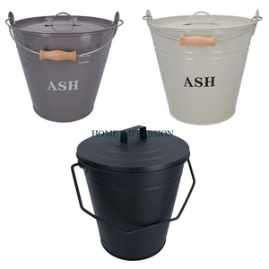 Cubo de carbón de metal ligero y resistente con boquilla de fácil vertido para cubo de almacenamiento de carbón de color plateado galvanizado controlado - Product Image 2