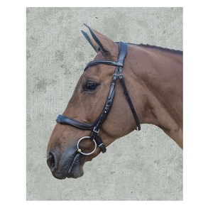 Selle anglaise confort ultime Design anatomique de qualité supérieure Boucle de fixation en laiton en cuir Delta Bridle Halters Rub - Product Image 3