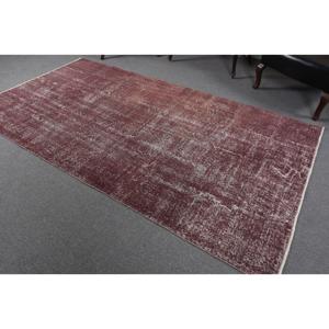 พรมวินเทจตุรกี ขนาด 4.8x9.3 ฟุต (145x284 ซม.) พรมขนสัตว์ลายดอกไม้สีแดง - Product Image 2