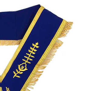 High Quality <b>Masonic</b> Regalia Gold Plated <b>Masonic</b> Collar Handmade Embroidery Brush Best Manufacturing Style OEM Available - Product Image 6