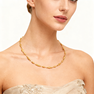 Semplice Collana a Catena Classica da Donna in Acciaio Inossidabile Placcato Oro 18K, Gioielli di Tendenza Fai-da-Te all'Ingrosso con Stili a Corda/Serpente/Veneziana - Product Image 2
