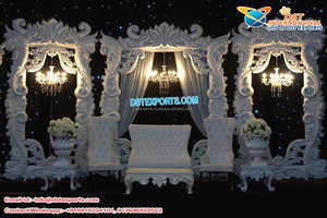 Marcos traseros tradicionales Rajwada para boda Mandap Los mejores marcos y paneles de fondo de boda Paneles de pared traseros de diseño antiguo - Product Image 2