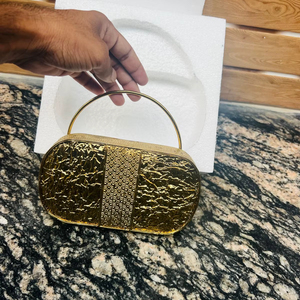 Bolso de mano de latón nácar de lujo para boda y fiesta elegante bolso de mano de noche de latón nácar y cadena de Metal - Product Image 6