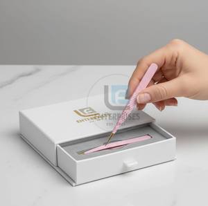 Pince à épiler classique OEM pour cils - Acier inoxydable de haute qualité, durable, précision optimale, prise en main parfaite, longueur 12 cm, pointe lisse, usage professionnel en salon - Product Image 5