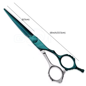 Tijeras de Pelo Profesionales Personalizadas con Logotipo, para Diestros, Ligeras, Duraderas, Reutilizables, de Mango Mediano, Afiladas, de Acero Inoxidable 440C - Product Image 4