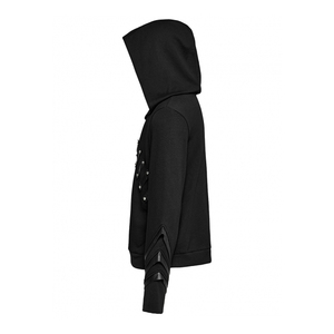 Fabricante de Sudaderas con Remaches Personalizadas, Proveedor OEM, Sudadera de Algodón Extra Grande, Ecológica, de Felpa Gruesa para Otoño, Diseño con Remaches - Product Image 2