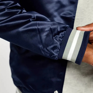 Chaqueta Bomber de Satén para Hombre, Estilo Urbano, Dos Bolsillos en las Mangas, Ecológica, de Primera Calidad, Algodón y Poliéster - Product Image 5