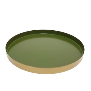 Assiettes de service rondes en fer de table en acrylique de couleur naturelle pour la décoration de restaurants et d'hôtels - Product Image 2