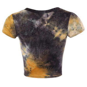 Camisetas Tie Dye para Mujer, Hechas a Medida, de Uso Casual, Tejido de Punto de Alta Calidad, Transpirables, Anti-Pilling, Anti-Arrugas, Venta Caliente - Product Image 3