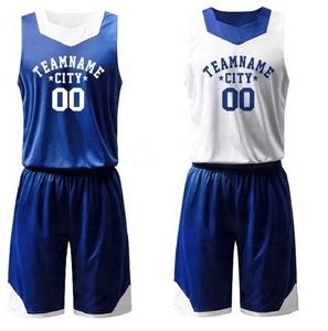 Uniforme de Baloncesto de Alta Calidad al por Mayor, Personalizado, Reversible, 100% Poliéster, Transpirable, Anti-UV, Antibacteriano, Talla Grande, Cuello en V - Product Image 4