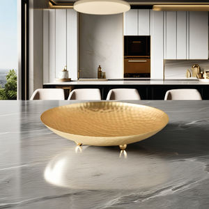 Tazón Redondo de Aluminio Hecho a Mano, Diseño Clásico y Elegante, Acabado Pulido, Apto para Alimentos, Porta Frutas y Adorno de Mesa para Fiestas - Product Image 5