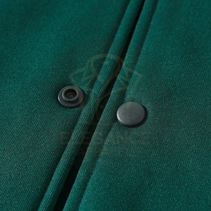 New Arrival Wholesale Rate Green and White Contrast Color Block Letter Embroidery Streetwear College <b>Baseball</b> Varsity Jackets - Product Image 4