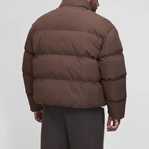 Veste matelassée pour homme, nouvelle conception, qualité supérieure, panneaux cousus, style hip-hop, couleur unie, veste à bulles légère, vente chaude - Product Image 5