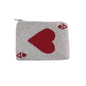 Luxury <b>Beaded</b> Coin Pouch for Women Handmade Mini Coin Pouch <b>Mardi</b> <b>Gras</b> Good Times Roll Coin Purse From india - Product Image 1