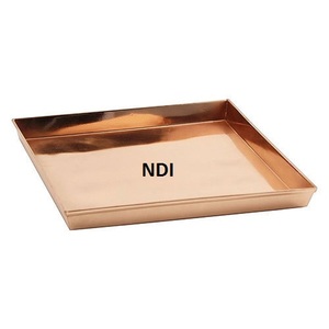 Bandeja de servidor de alimentos con acabado de cobre de forma personalizada de decoración hecha a mano de alta calidad para uso de catering en el hogar, Hotel, restaurante - Product Image 4