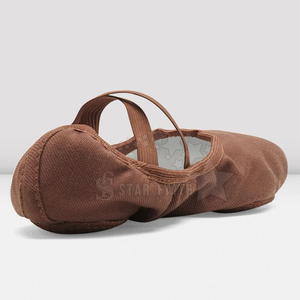 Zapatillas de Ballet Suaves para Niñas, Parte Superior de Lona, Suela de Cuero Genuino, Antideslizantes, Transpirables, Ligeras, con Soporte de Seguridad, Fáciles de Poner y Quitar - Product Image 4