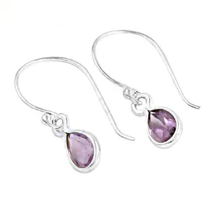 925 Silver Amethyst Drop Earrings for Women Gold Rose Gold Featuring Pearls Diamonds Gemstones for Weddings Parties Christian - Product Image 3