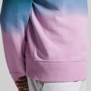 เสื้อสเวตเตอร์มัดย้อมไล่ระดับสีสำหรับผู้ชายเสื้อผ้าแนวสตรีทเสื้อมีฮู้ดเสื้อสวมหัวปักผ้ากำมะหยี่สำหรับฤดูใบไม้ร่วง - Product Image 5