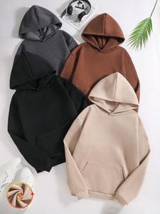 Sudaderas con Capucha y Cremallera de Algodón/Poliéster Premium al por Mayor, Forro Polar Grueso para Invierno, Teñido en Prenda, Ecológico, Unisex, Multicolor, Personalizable - Product Image 3