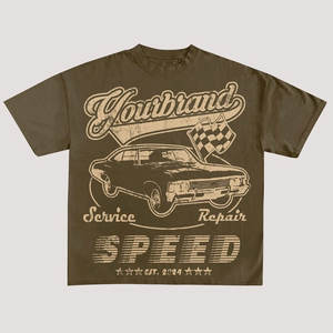 T-shirt surdimensionné pour homme, style streetwear, épaules tombantes, 100% coton, imprimé par sublimation, manches courtes, délavé à l'acide - Product Image 4