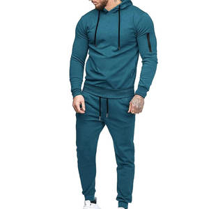 Survêtement décontracté pour homme, respirant, uni, lourd, streetwear, 100% coton, impression de logo personnalisée, à capuche, hiver - Product Image 2