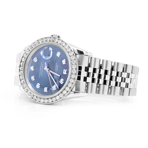 Reloj de Cuarzo Personalizado con Cristales de Moissanita, Estilo Hip Hop, para Hombre, con Esfera de Cristal y Correa de Acero Inoxidable - Product Image 2