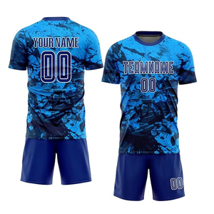 เสื้อฟุตบอลแขนสั้นสำหรับผู้ชายเสื้อกีฬาเสื้อฟุตบอลพิมพ์โลโก้แบบกำหนดเอง - Product Image 1