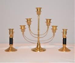 Decorative Style Brass Menorah Candle Holder Jewish Hanukkah <b>Lamp</b> Candle Stand Religious Home Decor - Product Image 3