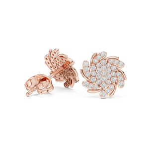 ต่างหูเพชรทรงกลมสุดหรูที่ผ่านการรับรองจากห้องปฏิบัติการของ IGI เครื่องประดับชั้นดีสำหรับผู้หญิงขายส่งและสั่งทำได้ - Product Image 3