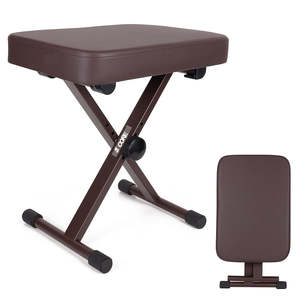 5 Core Keyboard Bench 3 Inch Padded Piano <b>Stool</b> Adjustable 20.5" Guitar Seat Heavy Duty Portable - Product Image 1