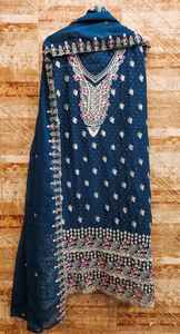 Women's New Fox Jorjat Cotton Salwar Kameez <b>Dress</b> Material <b>Suit</b> with Embroidery Work for wholesale - Product Image 3