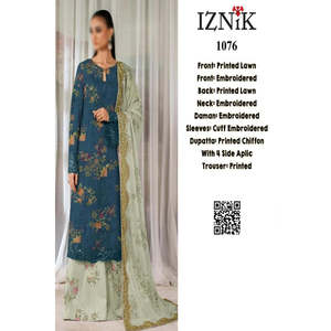 ชุดสูทผ้าลอนปักลายพิมพ์ Iznik 'Edition'26 สำหรับผู้หญิง รุ่น TC-1582 - Product Image 1