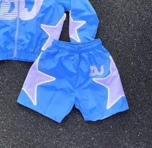 Ensemble survêtement coupe-vent et short pour homme, design étoile, personnalisé, hiver, 100% coton, léger, streetwear - Product Image 6