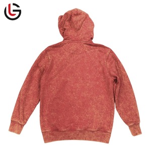 OEM Vintage negro lavado ácido algodón sudaderas con capucha para hombres mujeres primavera otoño sudaderas con capucha Casual holgado ajuste pulóver Tops - Product Image 3