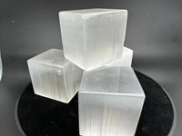 Cubo de Cristal de Selenita y Ágata Hecho a Mano, Cargado con Reiki, Gema Curativa, Equilibrio de Chakras, Alivio de la Ansiedad, Meditación, Amuleto para el Hogar