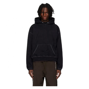 Diseño de lujo Logotipo personalizado Ropa de calle Peso pesado Loose Fit Drop Shoulder Diseño esencial Para hombres Sudadera con capucha en blanco - Product Image 1