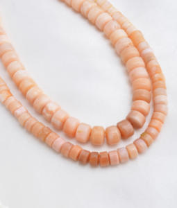 Collar de Piedras Preciosas de Ópalo Rosa Natural, Cuentas Lisas de Fantasía, para la Elaboración de Joyería Fina - Product Image 1