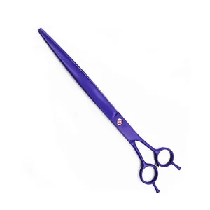 Wholesale Hair Grooming Scissors Custom Color With Double Finger Rest And Silencer Pet Grooming Scissor 7"