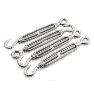 Tendeurs œil-œil en acier inoxydable AISI 304/316, type JIS, corps ouvert, mesures impériales (3/16"-1"), compatibles industrie lourde - Product Image 2