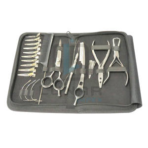 Kit d'outils d'extension de cheveux en cuir PVC avec finition polie argentée et possibilité d'étiquetage gratuit de la marque - Product Image 4