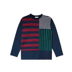T-shirt à manches longues pour homme Nanamica Crazy L/S [SUHF845] en tissu tricoté 100% coton respirant, motif uni, logo brodé, options 180g et 200g - Product Image 1