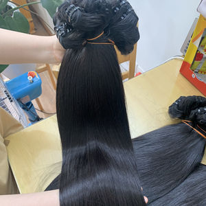 Meilleure Qualité Os Droite Armure Cheveux Naturel Trame Cheveux Bundles En Gros Prix Usine De NAH Cheveux Vietnam - Product Image 1