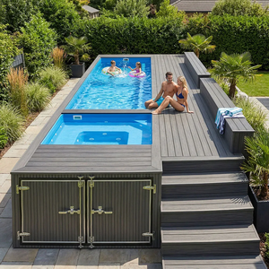 Petite piscine hors sol en fibre de verre personnalisée pour adultes - Résistante aux UV, à la corrosion, aux fissures et au vent - Product Image 2